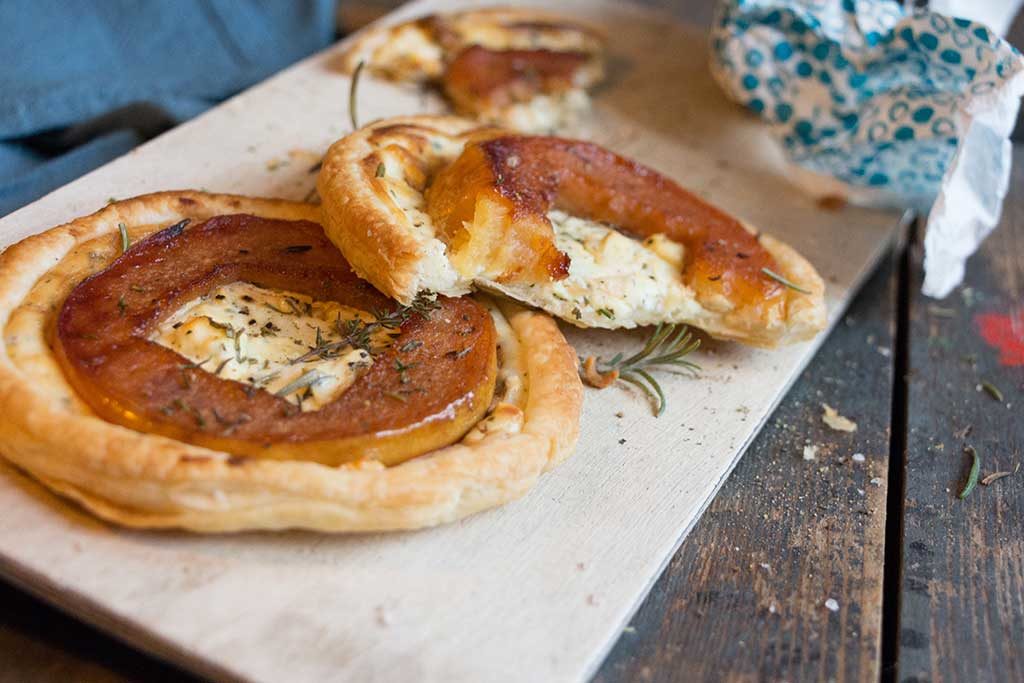 Quitten-Flammkuchen. Außergewöhnliches Rezept mit Quitten.